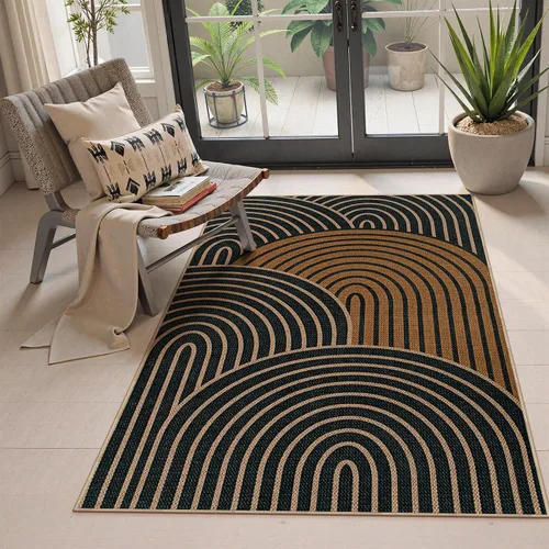 Miniatura 77 de Alfombra Moderna de Yute Fácil de Limpiar Arcoíris Lahome, 2x6 Alfombra de Pasillo Lavable para Cocina, Alfombras de Pasillo para Pasillos, Alfombra