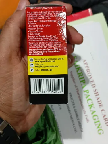 Seacod Cápsulas de aceite de hígado de bacalao, ácidos grasos omega-3, vitamina A, vitamina D 100 cápsulas