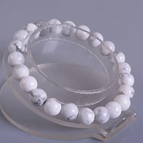 Miniatura 2 de Justinstones Pulsera de gemas semipreciosas de cuentas redondas de 8 mm, pulsera de 7 pulgadas diseño de gemas semipreciosas, unisex
