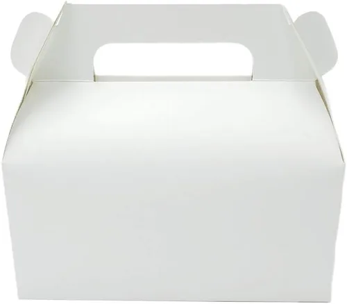 NICEWAY - Paquete de 30 cajas de regalo a dos aguas blancas, caja de regalo de papel kraft para dulces, cajas de regalo pequeñas para bodas, fiestas