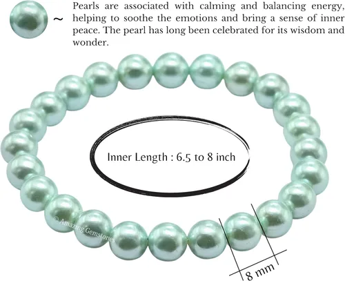 Miniatura 744 de Amazing Gemstone Pulsera de cristal para mujeres y hombres, pulsera de cristal curativo de protección, pulsera elástica con cuentas de piedras