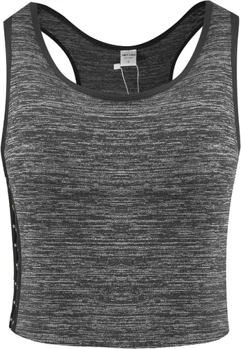Miniatura 2 de XUJI - Camiseta compresora sin mangas de algodón transpirable para mujer, con banda elástica y colores (M-6XL)
