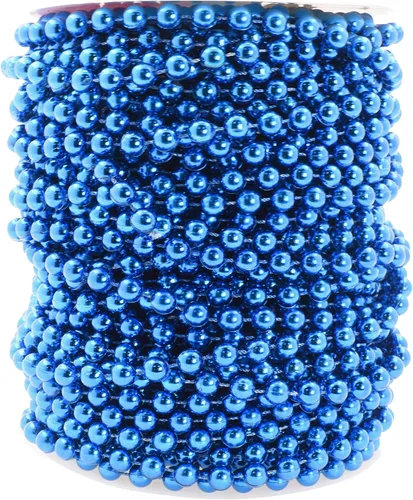 Miniatura 18 de Mandala Crafts Rollo de cadena de perlas negras de 0.157 pulgadas (0.157 in), guirnalda de perlas de 44 yardas para decoración de bodas, arreglos