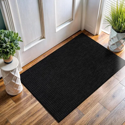 Miniatura 21 de Tapete de Puerta de Yute Fácil 2x3 Pies Interior Exterior Alfombras Naturales Alfombra de Fibra Sólida Alfombra de Área Tejida Boho Fácil de Limpiar