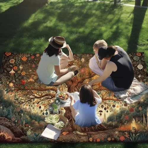 Miniatura 3 de MiniInTheBox Tapiz para colgar en la pared del árbol de la vida, tapiz grande con diseño estético de sol y luna, decoración de pared espiritual