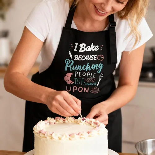 Miniatura 5 de Defresit Paquete de 2 delantales divertidos para hornear para mujeres y hombres, delantales de cocina con bolsillos, Día de la Madre, cumpleaños
