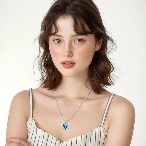Miniatura 197 de Collar de alas de ángel de plata de ley 925, ángel de la guarda, enfermera RN caduceo, dije de ángel de cristal, joyería de regalo para mujer