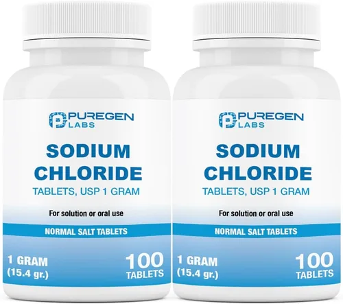 Miniatura 9 de Puregen Labs - Tabletas de cloruro de sodio de 1 gm (1000 mg), USP (0.54 oz.) Paquete de 3 – 300 tabletas en total Tabletas de sal normal