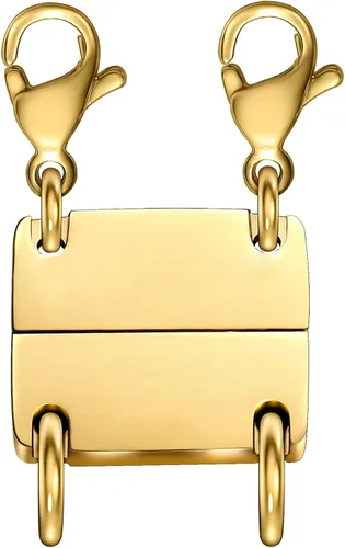 Miniatura 13 de Cierre de capas de collar con cierre magnético para joyas, separador de oro y plata para collares y cadenas apilables 4 piezas oro y plata