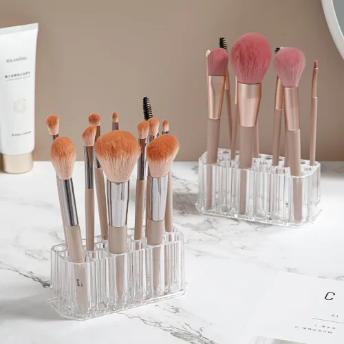 Miniatura 2 de Organizador acrílico para brochas de maquillaje, delineador de ojos, delineador de labios, organizador de lápices transparente, estuche