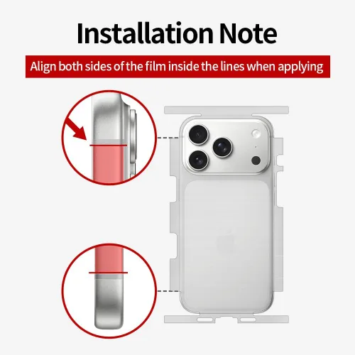 Miniatura 3 de Skoko [4 piezas en 2 paquetes] Película protectora de cuerpo completo con respaldo mate y borde lateral delgado alrededor de la cubierta para iPhone