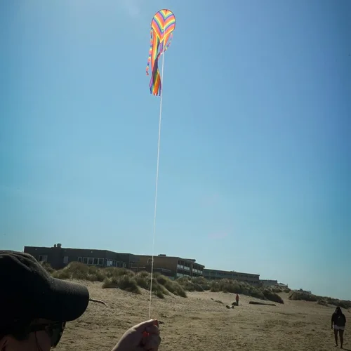Miniatura 4 de In the Breeze 3350 — Cometa de dragón bailarín de rayas arcoíris de 22 pulgadas — Cometa de una sola línea fácil de volar