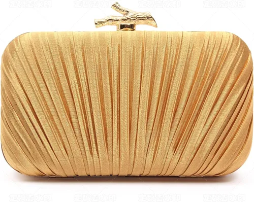 Miniatura 11 de Bolsos para mujer, bolso de noche, bolsos formales con pliegues para mujer con cadena para graduación, boda, fiesta de etiqueta negra