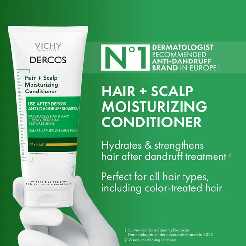Miniatura 8 de Vichy Dercos Dandruff Shampoo, Antifungal Itchy Scalp Treatment for Men & Women, Clinical Strength Selenium Sulfide, Formulated with Niacinamide &