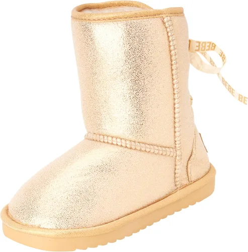 bebe Botas para niña Botas de invierno de piel de oveja sintética brillante Botas de invierno para clima frío Zapatillas de casa para niños