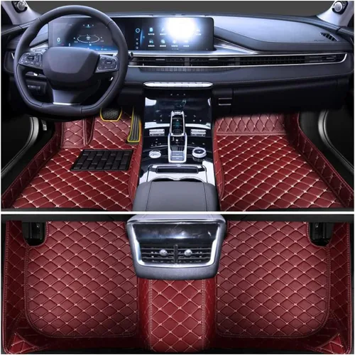 Miniatura 39 de Personaliza las alfombrillas de cuero de lujo de protección para todo tipo de clima para automóviles, SUV y camiones según el modelo automotriz beige