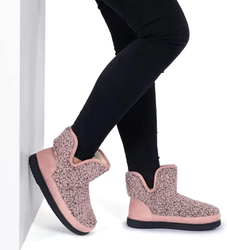 Miniatura 2 de RockDove - Pantuflas estilo botín de forro polar con espuma viscoelástica y suela de goma para mujer