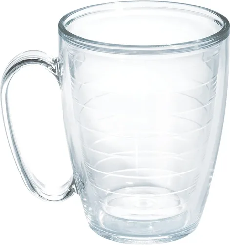Tervis Vaso de viaje de doble pared transparente y colorido fabricado en Estados Unidos, taza de 16 onzas, mantiene las bebidas frías y calientes,