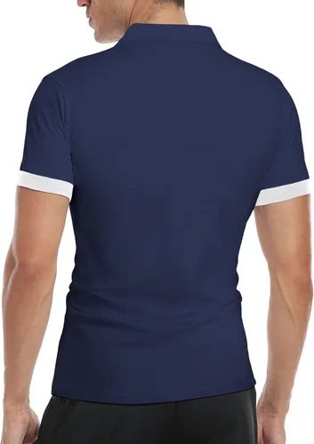 Miniatura 4 de KUYIGO Camisas polo de manga larga para hombre estilo informal ajustadas diseño básico de algodón