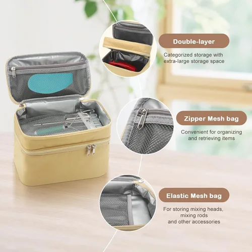 Miniatura 3 de Funda para batidora de mano para ayuda de cocina, bolsa de almacenamiento de accesorios para licuadora de inmersión, bolsa de transporte de mano