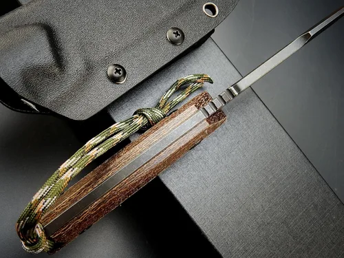 Miniatura 6 de Eafengrow EF130 Cuchillo de hoja fija, hoja de acero DC53, mango G10/Micarta de espiga completa, cuchillos EDC de hoja fija rectos para trabajo