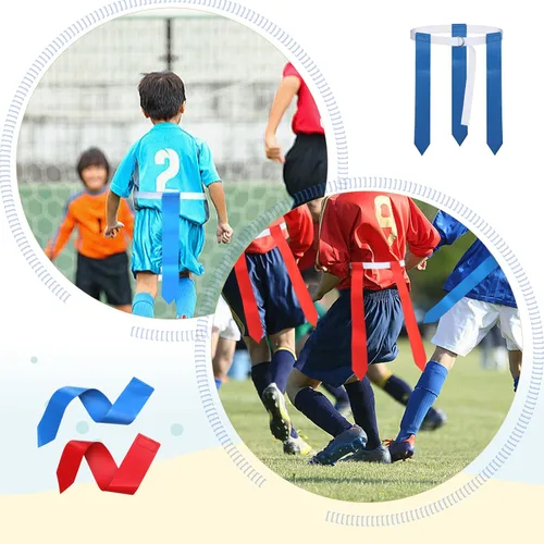 Miniatura 7 de NANSHINE Banderas de fútbol con bandera, con banderas, para niños, jóvenes o adultos, equipamiento de entrenamiento