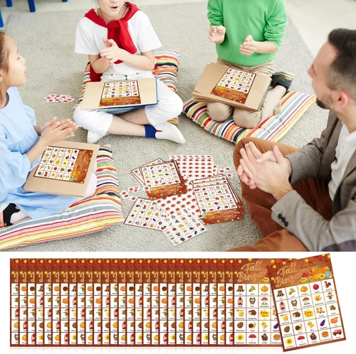Miniatura 7 de Shappy Juego de 39 tarjetas de bingo de Pascua para niños y adultos, 28 jugadores, He is Risen, juego de fiesta, tarjetas de bingo bíblicas