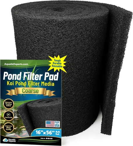 Miniatura 16 de Aquatic Experts Almohadilla de filtro clásica para estanque Koi FINE – Filtro de estanque en rollo blanco a granel, filtros de estanque ultra