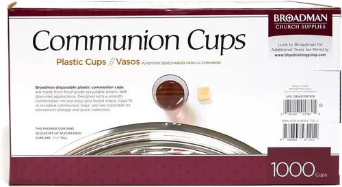 Miniatura 4 de BROADMAN CHURCH SUPPLIES Vasos de comunión de plástico, desechables, reciclables, 1000