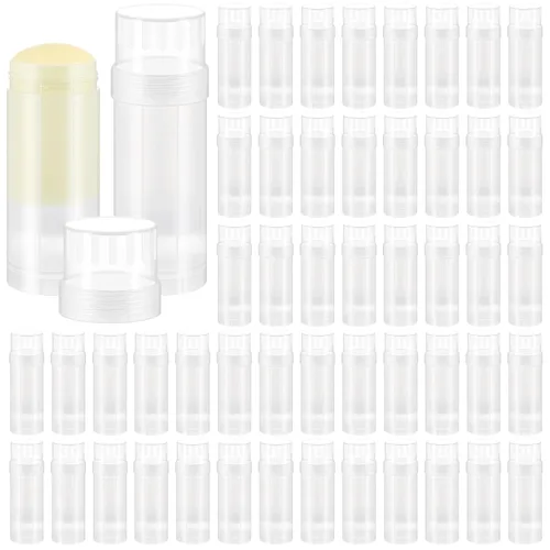 Miniatura 12 de Teenyyou 50 recipientes vacíos de desodorante de 2.0 fl oz/2 oz (2.0 fl oz/2 oz), botella de llenado de plástico, tubo de soporte para desodorante