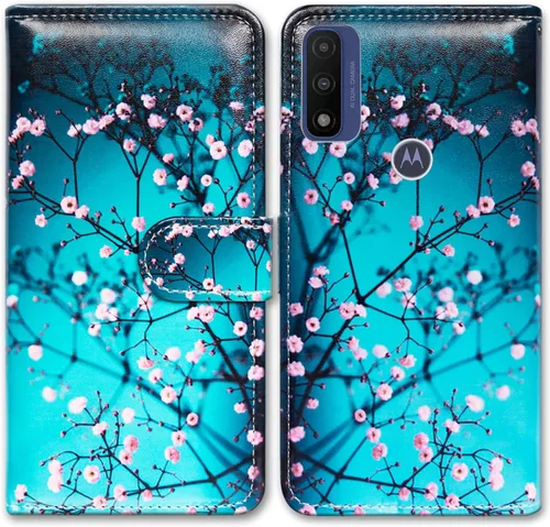 Miniatura 24 de Bcov Funda de piel con tapa para teléfono Motorola Moto G Pure/Power 2022 - Patrón de pájaro negro, ranura para tarjetas, bloqueo magnético, función