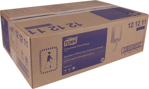 Miniatura 8 de Tork Toalla de Mano Suave de Alimentación Central Blanca M2, 100% Reciclada, 6 x 600 Toallas, 121211