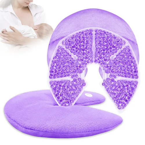 Paquete de terapia de mama con cuentas de gel frío y caliente, paquetes de hielo para lactancia materna, alivio para la lactancia materna, dolor de