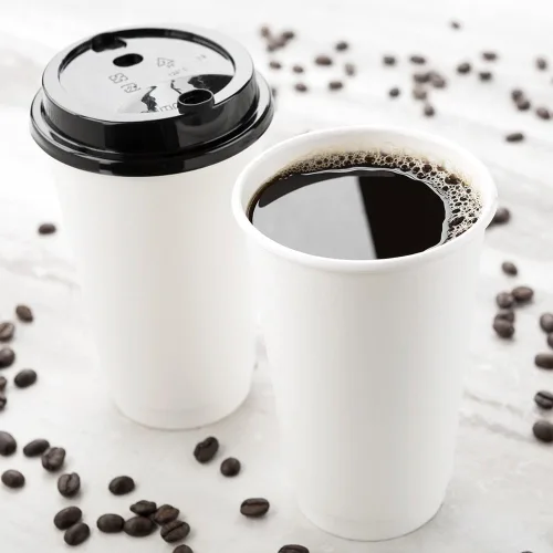 Miniatura 29 de Restaurantware Tazas de café de papel de 4 onzas, 25 tazas de papel desechables de doble pared, a prueba de fugas, reciclables, tazas calientes