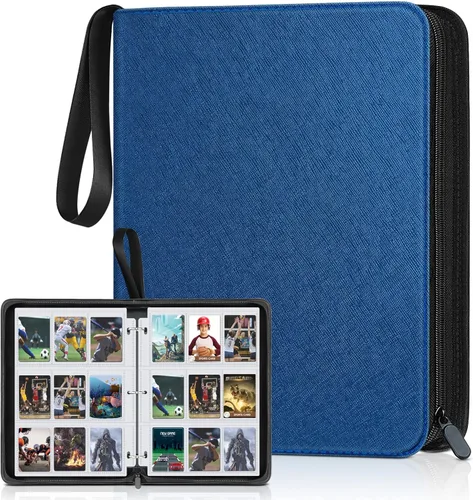Miniatura 10 de Carpeta de tarjetas de 900 bolsillos, 9 bolsillos para tarjetas de intercambio duradero, protectores de tarjetas de béisbol para MTC, TCG, tarjetas