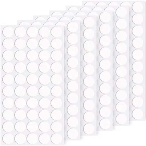 Miniatura 9 de Masilla para pósteres, 500 piezas de puntos adhesivos de 0.24 pulgadas, tachuelas adhesivas extraíbles de doble cara, calcomanías de montaje