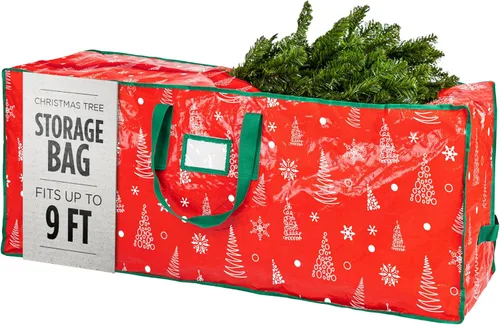 Handy Laundry - Bolsa de almacenamiento para árbol de Navidad: para árbol artificial de 9 pies, impermeable, duradero, con cierre, asas de Patrón