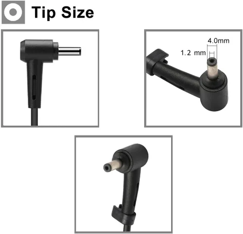 Miniatura 2 de Adaptador de CA de 45 W, cargador para portátil compatible con Asus UX360C Q304U X553M Q302L Q405U Q504UA Q406DA S200E S531FA UX305 UX305F UX310U