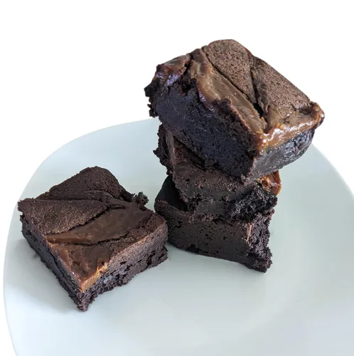 Miniatura 2 de Ruth's Caramel Swirl Brownies extra fudgy Brownies 1 docena - Golosinas horneadas gourmet Delicioso regalo con los mejores ingredientes