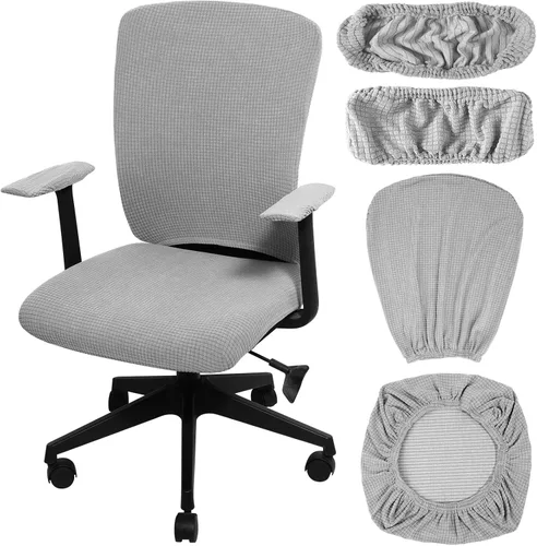 Miniatura 19 de Tallew Juego de 4 Fundas para Silla de Oficina Fundas Universales para Computadora Fundas Elásticas para Silla de Oficina Fundas para Respaldo
