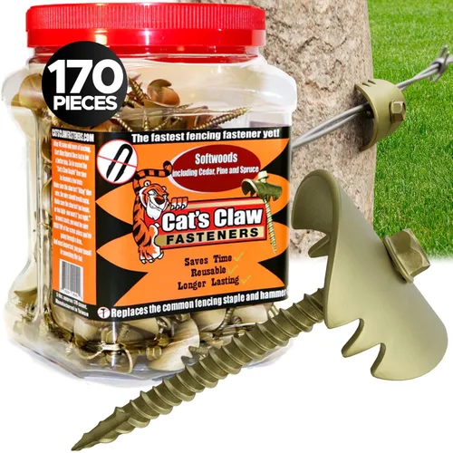 Miniatura 10 de Cat's Claw Fasteners 75 piezas de 1.5" para maderas duras Reemplaza las grapas de valla, se instala rápidamente con un taladro eléctrico - No se