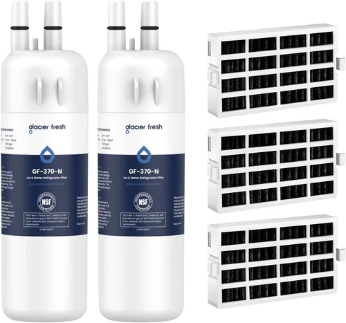 Miniatura 13 de GLACIER FRESH Filtro de agua para refrigerador compatible con W10295370A, EDR1RXD1, WHR1RXD1, KAD1RXD1, filtro 1, W10295370, P4RFWB, P8RFWB2L