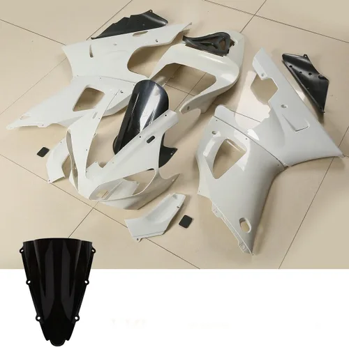 Green-L Kit de carrocería para Yamaha YZF-R1 2000-2001 YZFR1 motocicleta sin pintar carenado de inyección parabrisas