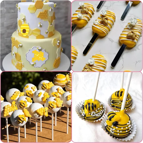 Miniatura 3 de 4 moldes de silicona de abejorros para panal, girasol, fondant, colmena, moldes de silicona para hornear, moldes de fondant de abeja para decoración