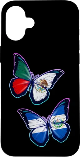 Miniatura 23 de El Salvador y México bicultural Roots - Carcasa para iPhone 17 (versión mariposa)