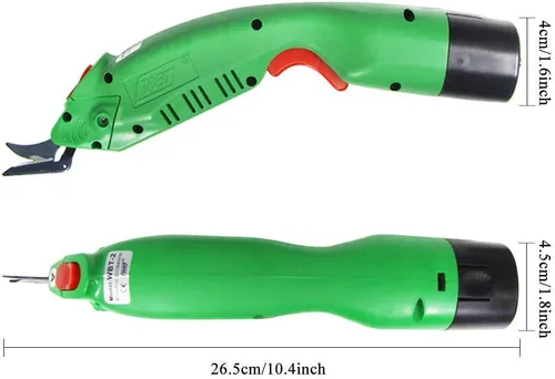 Miniatura 2 de MXBAOHENG WBT-2 Tijeras eléctricas para cortar tela, cartón y fibra de vidrio Tijeras inalámbricas de costura con 2 cuchillas y baterías grandes