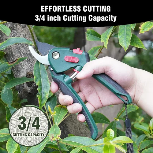 Miniatura 5 de GARTOL Juego de Herramientas de Jardín de 3 Piezas - Podadora de Bypass, Tijeras para Setos, Tijeras de Podar con Mangos Telescópicos de Aluminio