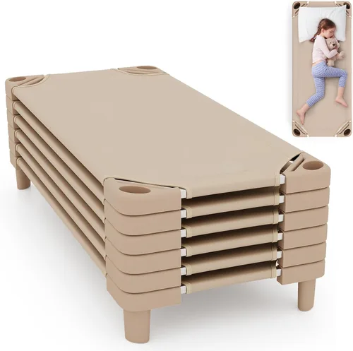 Miniatura 11 de KOTEK Catres apilables para niños, catres portátiles para niños pequeños, 52 pulgadas de largo x 23 pulgadas de ancho, listas para montar, ahorro