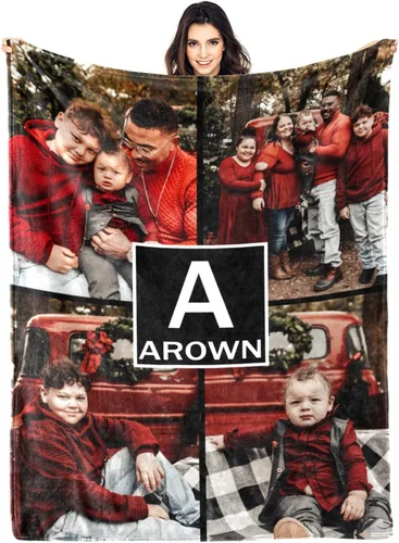 Miniatura 9 de Manta personalizada con fotos, manta personalizada con fotos para parejas, papá, mamá, niños, perros, amigos, cumpleaños, boda, Navidad, Año Nuevo