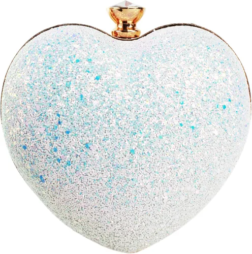Mily - Bolso de mano con forma de corazón, bolso de hombro tipo mensajero, bolso de noche